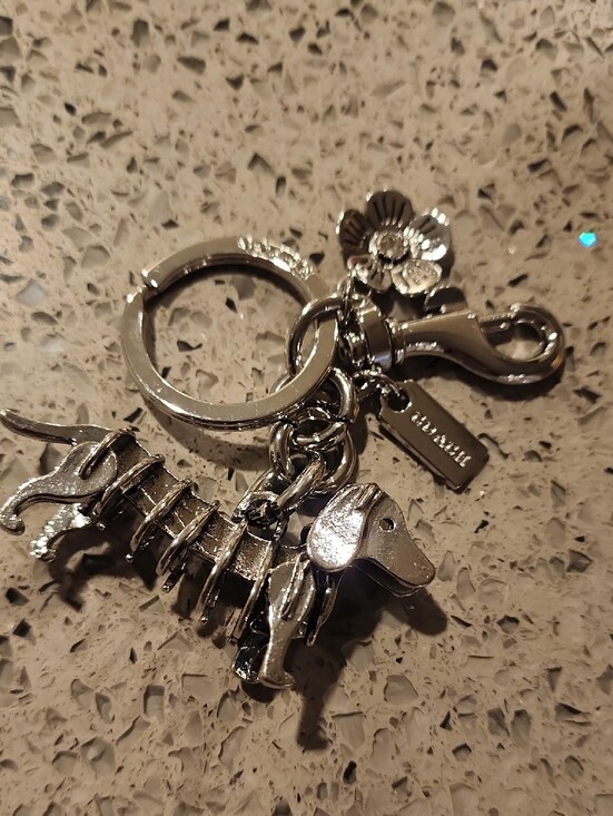 il_fullxfull.7007785347_3td5.jpg Coach Style Silver Dachshund Keychain & Card Holder Charm